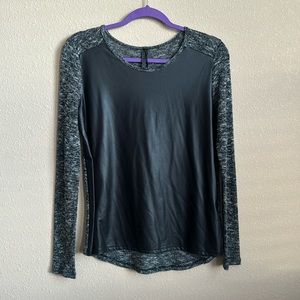 Guess Pleather Panel Sweater